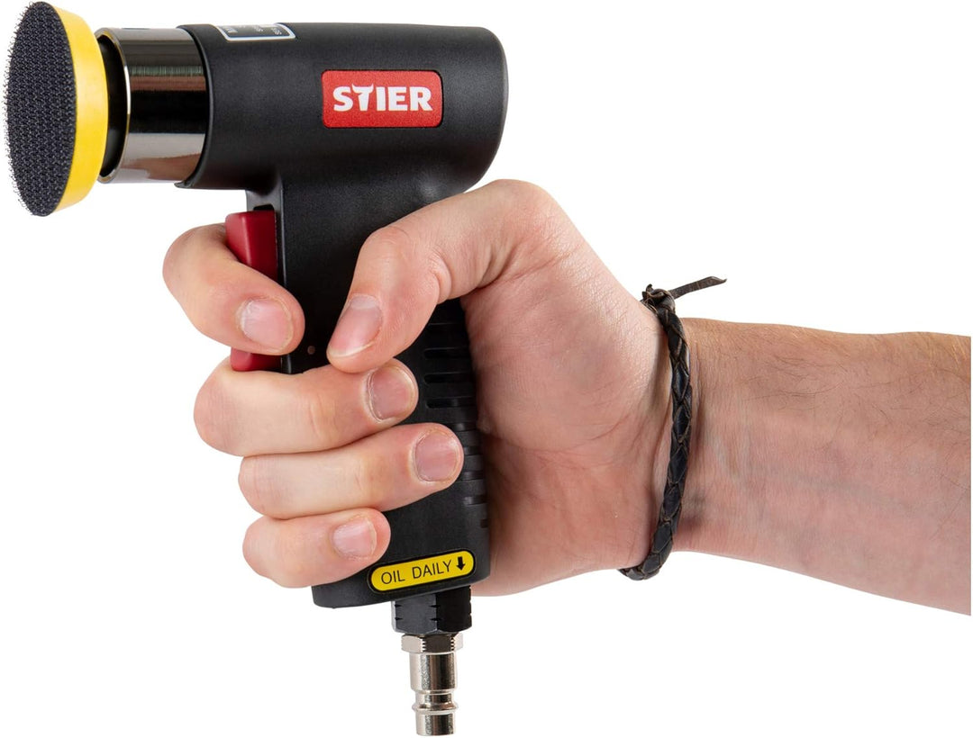 STIER Mini-Exzenterschleifer-Satz ME-26 Länge 100 mm 64-teilig