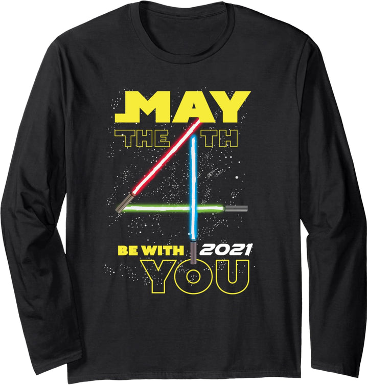 Star Wars May The 4th Be With You 2021 Lightsabers Langarmshirt