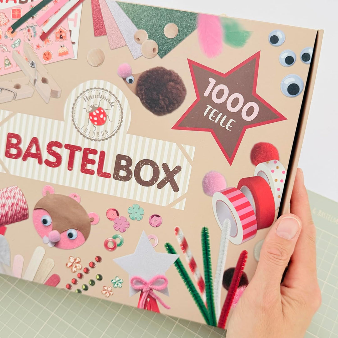 Lulubug Bastelbox XL 1000 Teile mit Tragegriff 1000 Teile - Weihnachten, 1000 Teile - Weihnachten