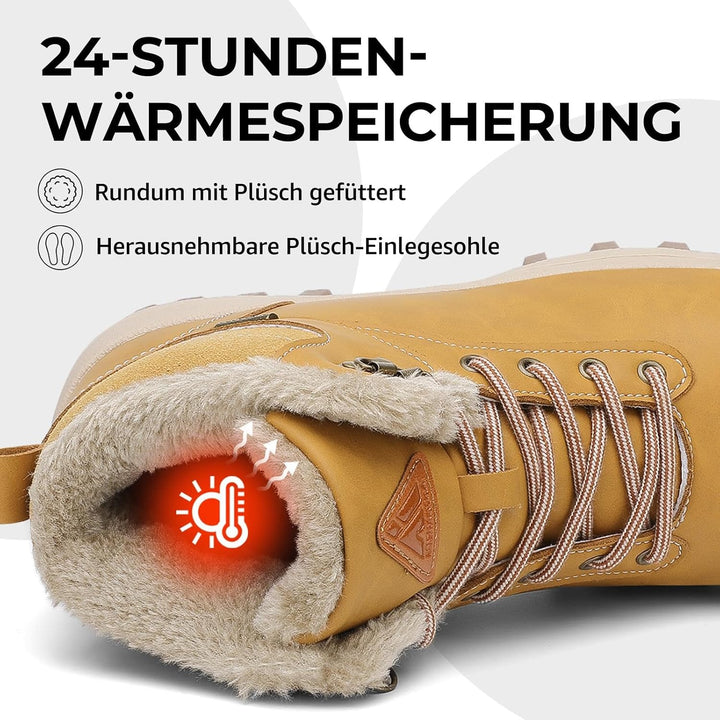 Mishansha Unisex Winterschuhe Warme Gefütterte Winterstiefel Wasserdicht Wanderschuhe Gr.36-48 40 EU