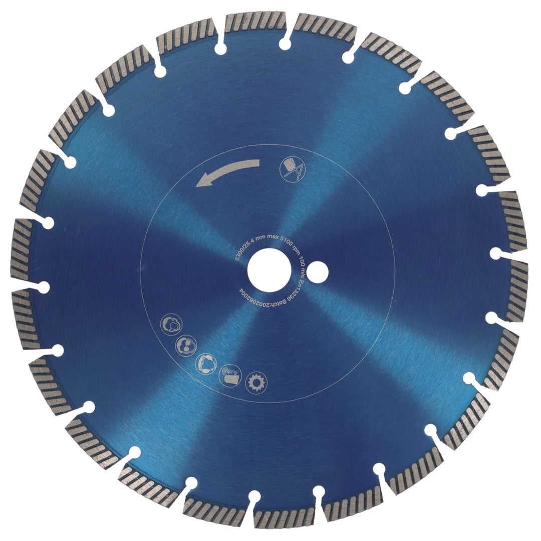 PRODIAMANT Fastcut Highspeed Diamant-Trennscheibe 300 mm x 25,4 mm für sehr harte Baustoffe wie Kalk