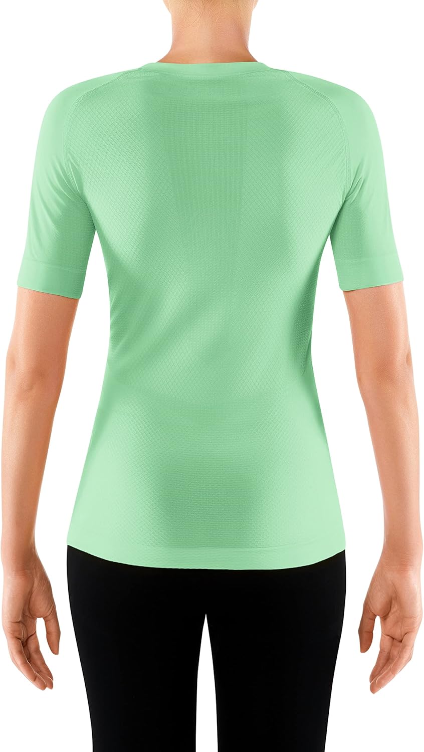 FALKE Damen Cool V Neck Funktionsshirt Kurzarmshirt warme bis heisse Temperaturen Funktionsunterwäsc