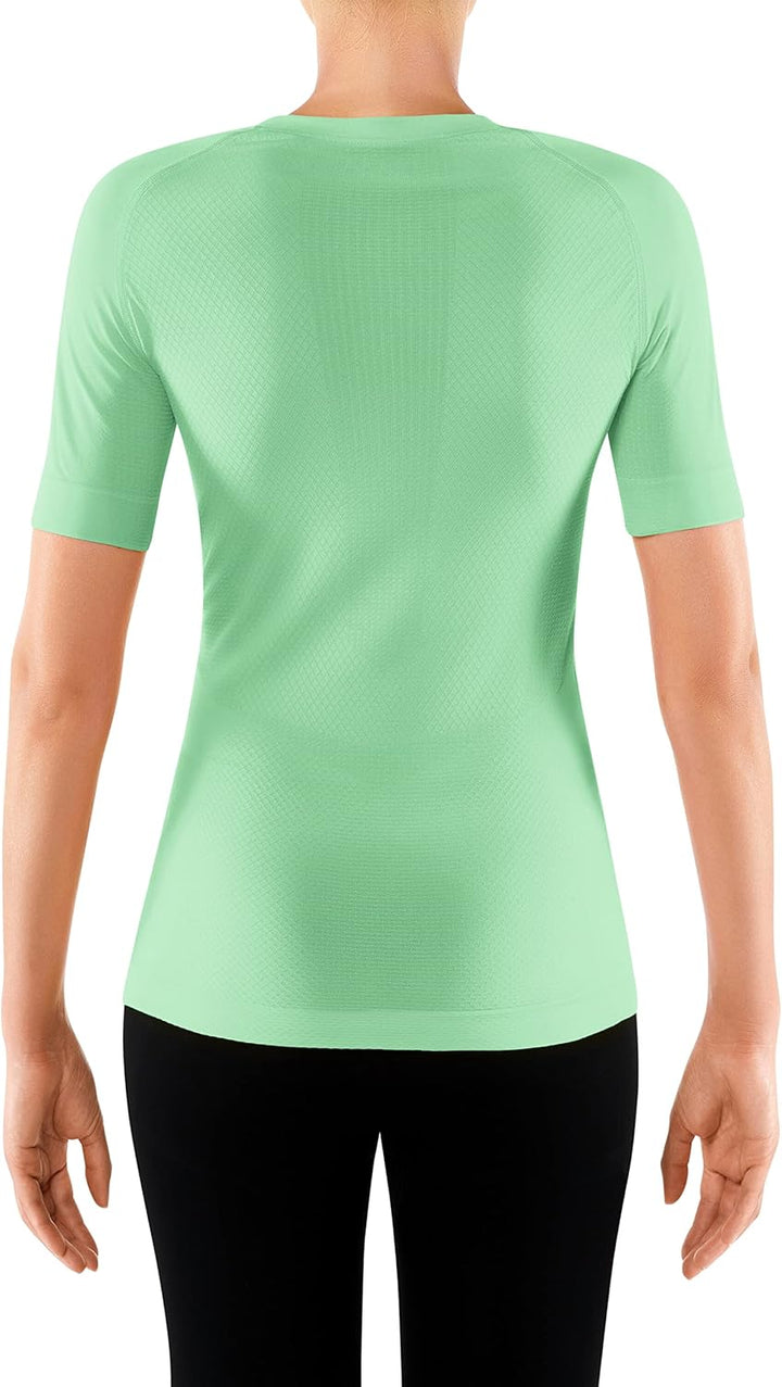 FALKE Damen Cool V Neck Funktionsshirt Kurzarmshirt warme bis heisse Temperaturen Funktionsunterwäsc