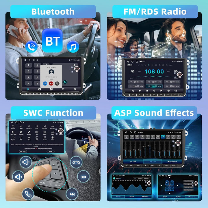 Carplay Autoradio für VW Passat B6 T5 Golf 5 6 Polo 6R Tiguan T5 Jetta Seat Skoda - 2+64G Android Au