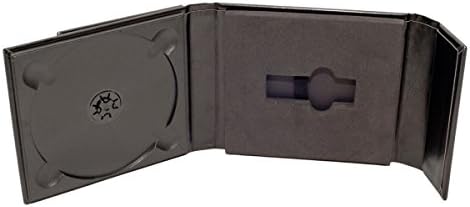 Leder USB-Case cm mit Bildfenster. Flash Drive Tasche mit DVD Slot (Schwarz, USB+1CD) USB+1CD Schwar