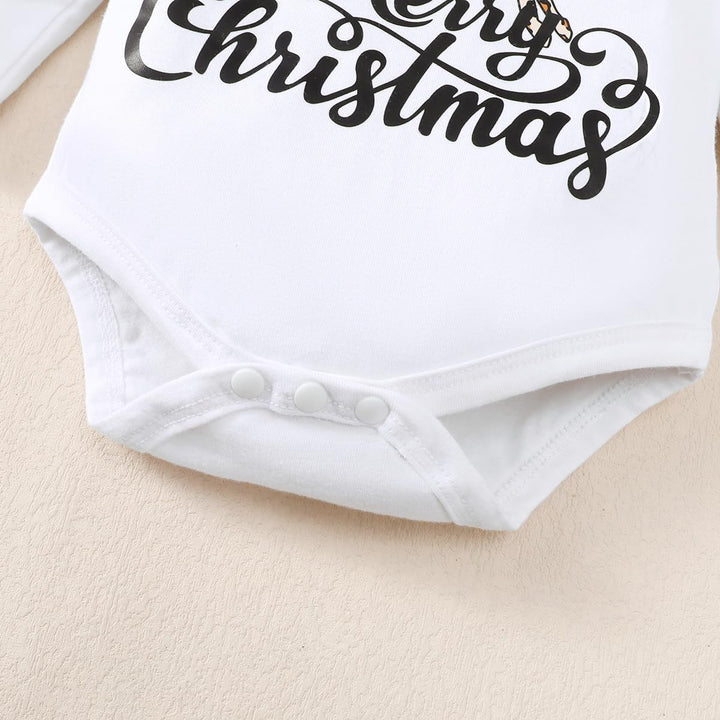 Baby Mädchen Weihnachtskleidung Langarm Strampler Hosenträger Plaid Rock Set Neugeborenen Outfit 6-1