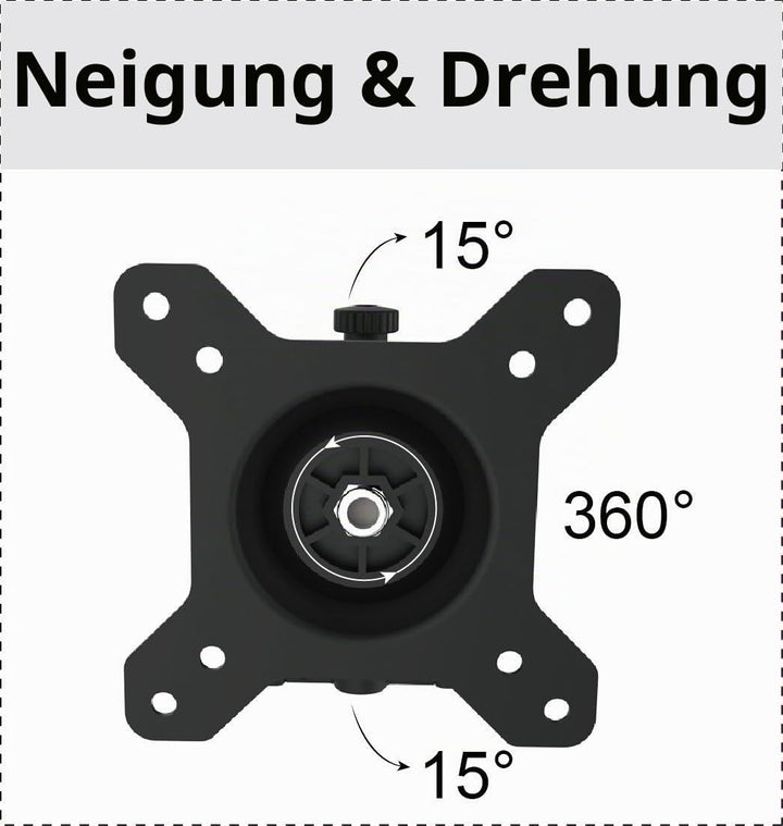 HFTEK 3-Fach-Monitorarm - Halter - Bildschirm - Wandhalterung für 3 Monitore von 15-27 Zoll mit VESA