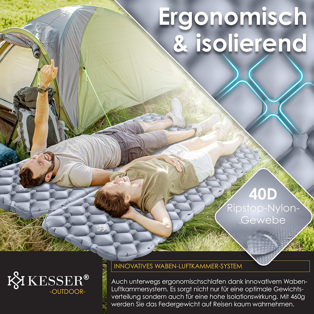 KESSER® Camping Matratze Isomatte Aufblasbare Luftmatratze Campingmatte, inkl. Tragebeutel Outdoor U