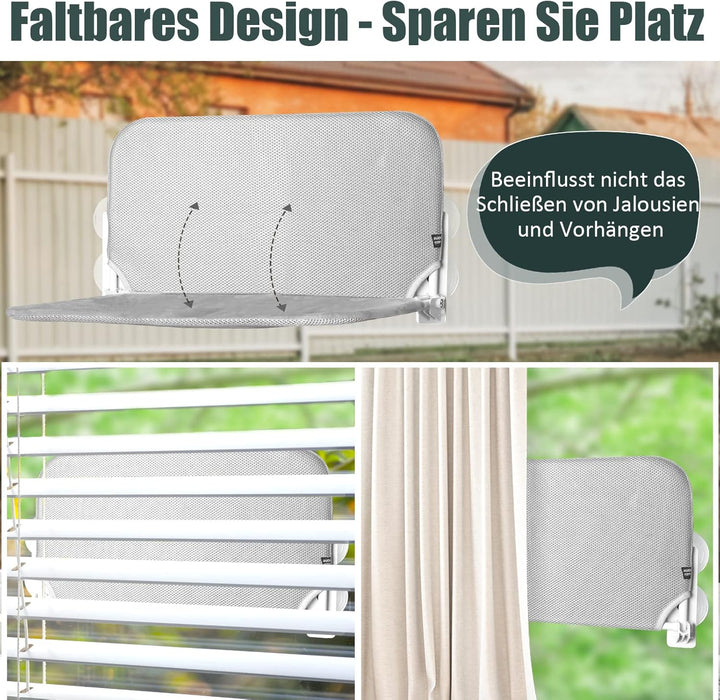 GUUSII HOME Fensterliege für Katzen Hängematte Fensterplätze Katzenbett Fenster Faltbare Katzenhänge