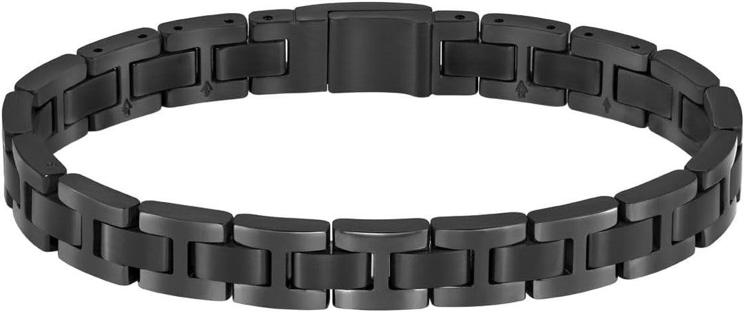 BOSS Jewelry Armband mit Knebelverschluss für Herren Kollektion METAL LINK ESSENTIALS aus Edelstahl