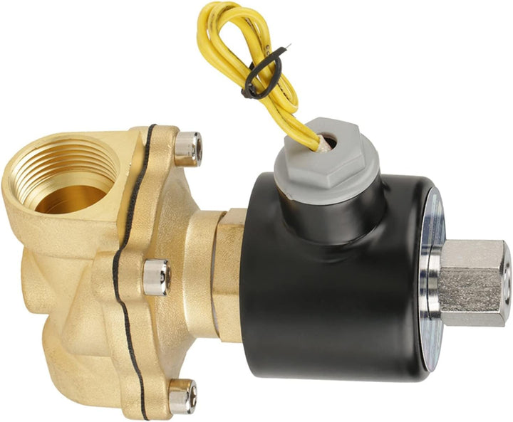 3/4" DC 12V Messing Magnetventil Stromlos Offenes Elektrisches Magnetventil aus Messing für Wasser-L