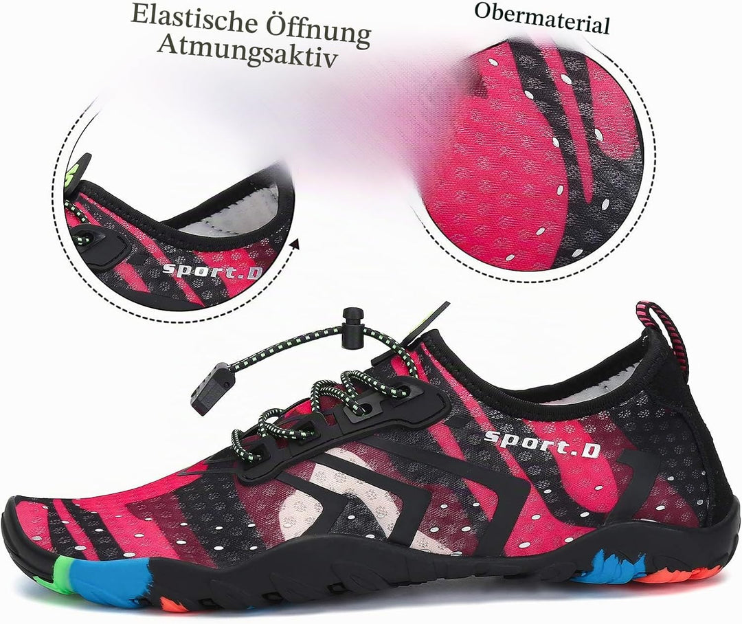 SAGUARO Badeschuhe für Herren Damen - 7/9 Drainagelöcher Schnelltrocknende rutschfest, Gr 35-48 37 E