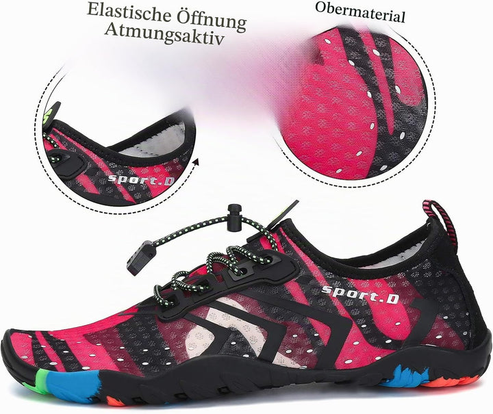 SAGUARO Badeschuhe für Herren Damen - 7/9 Drainagelöcher Schnelltrocknende rutschfest, Gr 35-48 37 E
