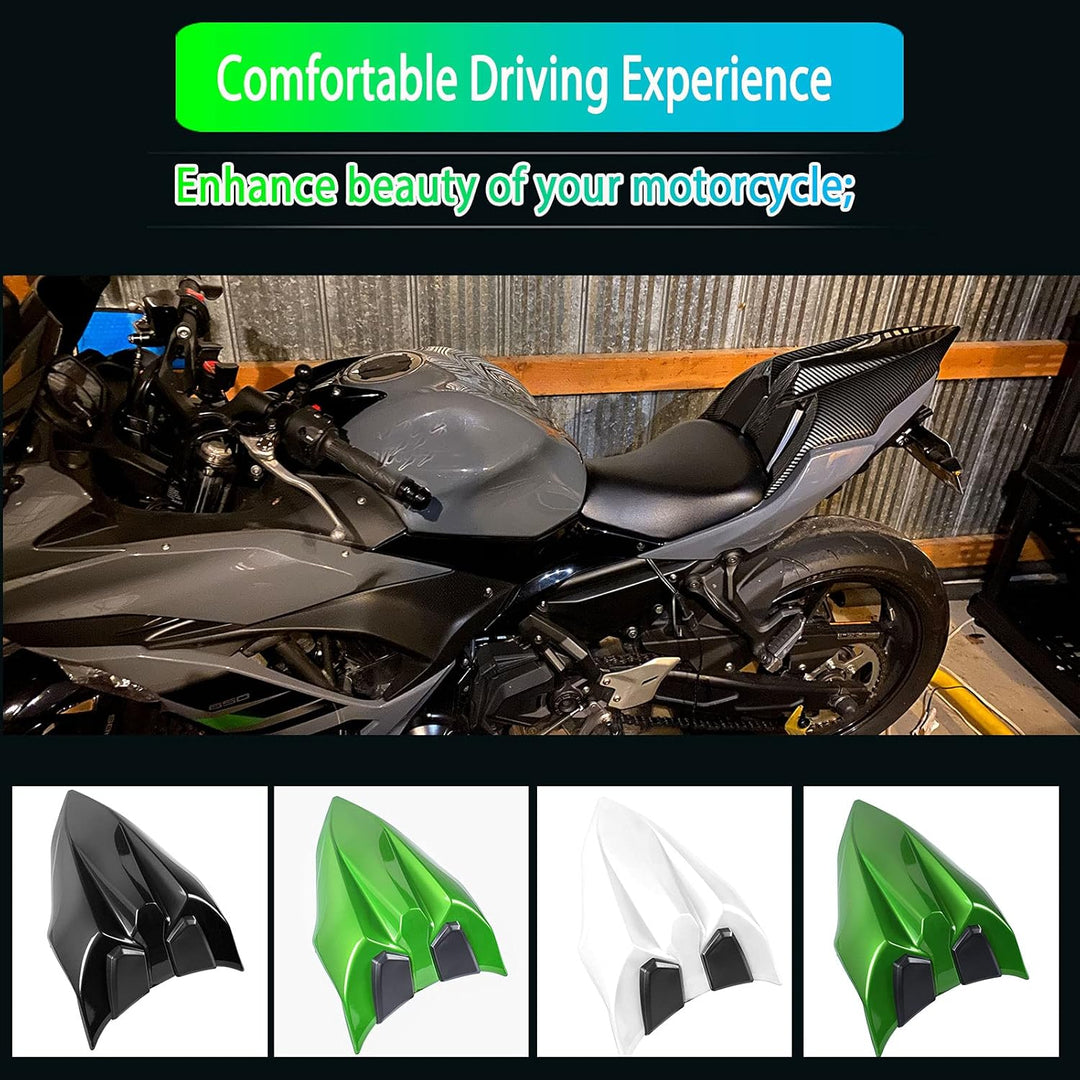 Replacement for Ninja650 Z650 Sitz Abdeckung Hinten Sozius Harte Solo Sitz Gugel Buckel für Ninja 65