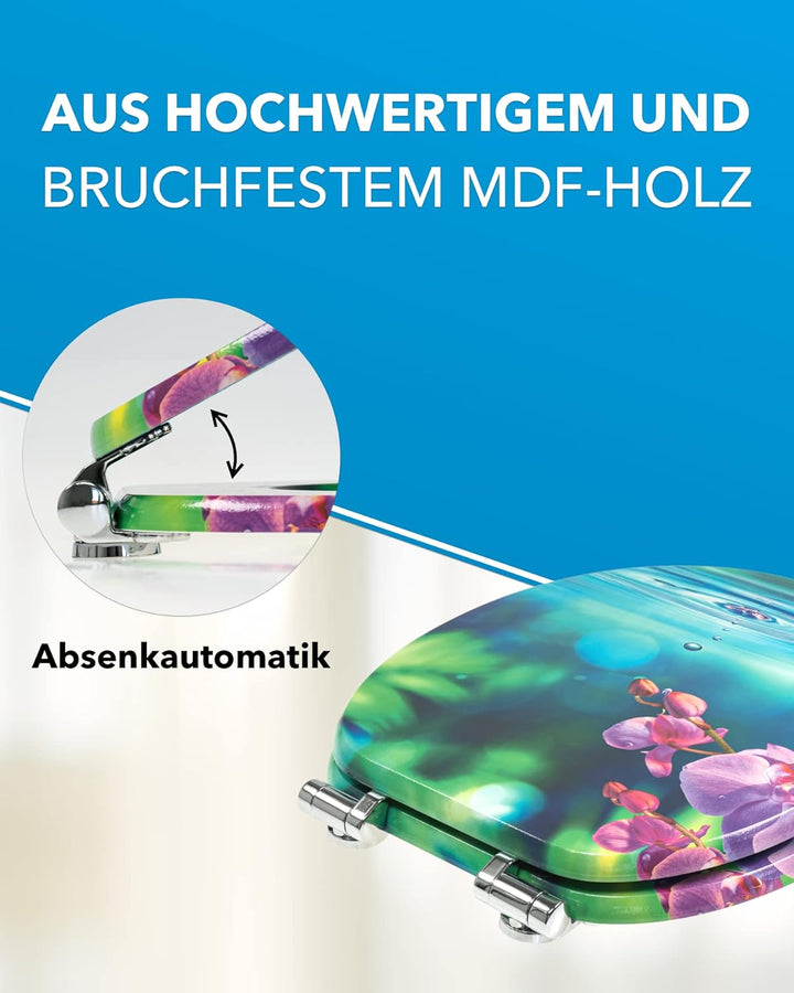 Xonic Design WC-Sitz - Premium Klo-Deckel - Toilettensitz mit Absenkautomatik - hochwertige Klobrill