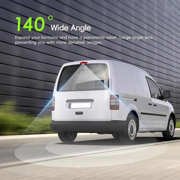 SIXWIN 720P Rückfahrkamera mit Bremsleuchte, Auto Rückfahrkamera für VW Caddy 2003-2015,140° Weitwin