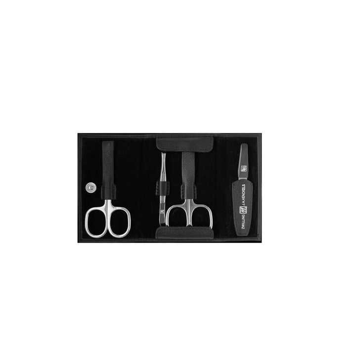 Zwilling 97451-007 Classic Manicure-Etui (4-teilig), Etui Rindleder, Instrumente vernickelt