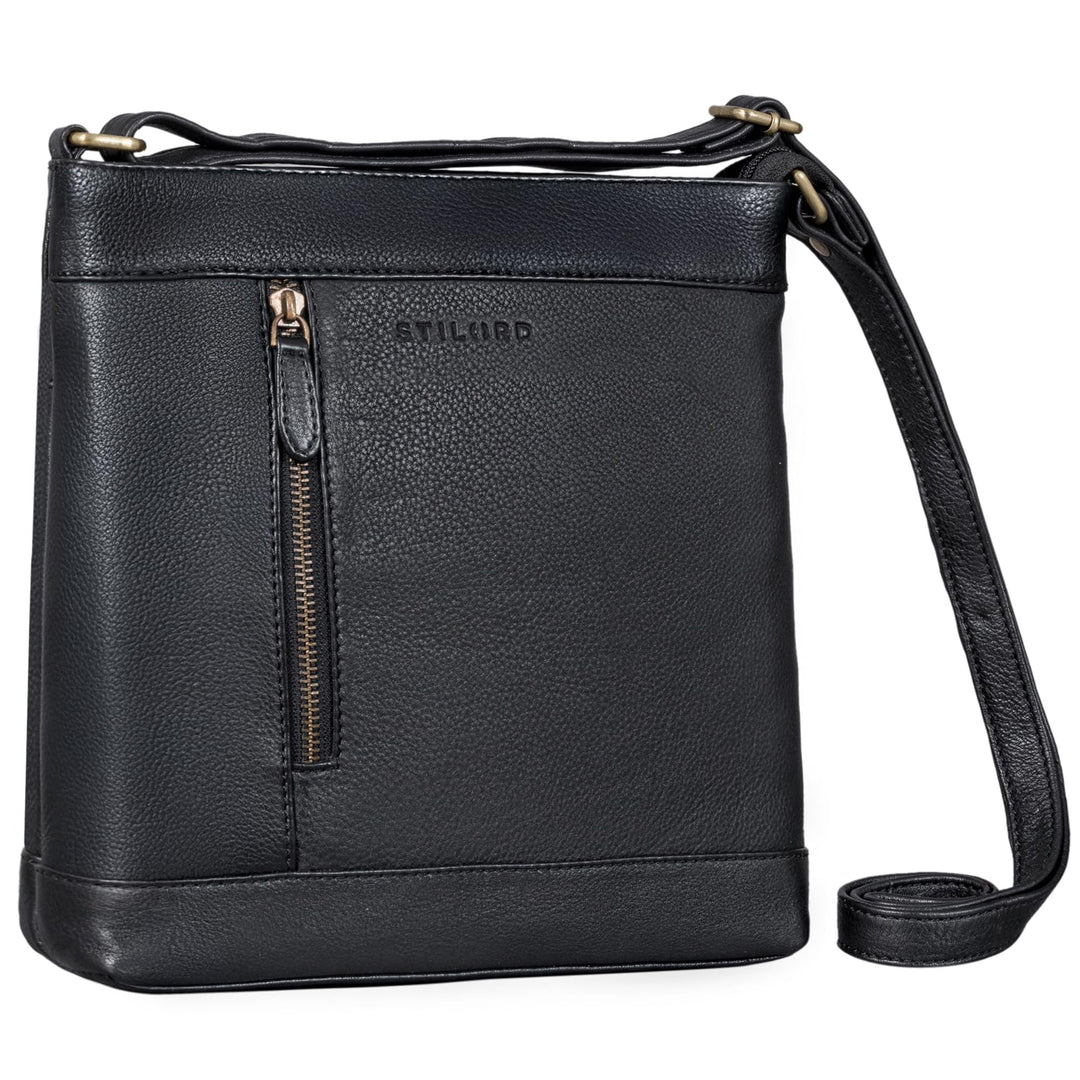 STILORD Moni Stylishe Crossbody Bag Damen Leder Mittel-Gross - Freizeittasche Echtleder Handtasche V