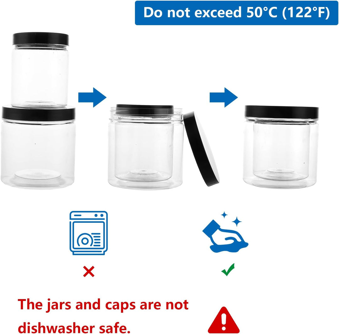 16er Vorratsdosen Set 240ml und 420ml Luftdicht Plastikdosen mit Deckel BPA-Frei Aufbewahrungsdosen