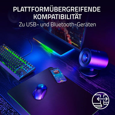 Razer Nommo V2 X - Full-Range-2.0-Gaming-Lautsprecher für PC (Zwei 3-Zoll-Full-Range-Treiber, THX Sp