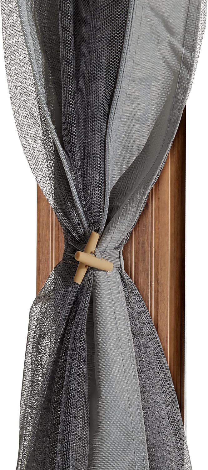 Moskitonetz für Gartenpavillon Forest Superior 3x3 m - Polyester - Insektengitter inkl. Haken, mit R