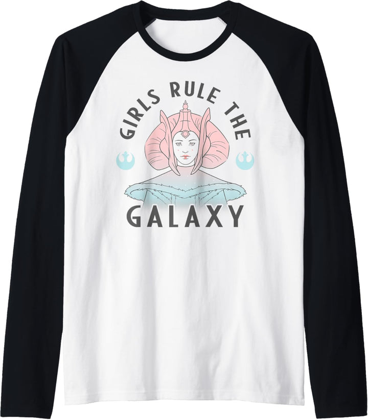 Star Wars Padme Amidala Girls Rule The Galaxy Raglan