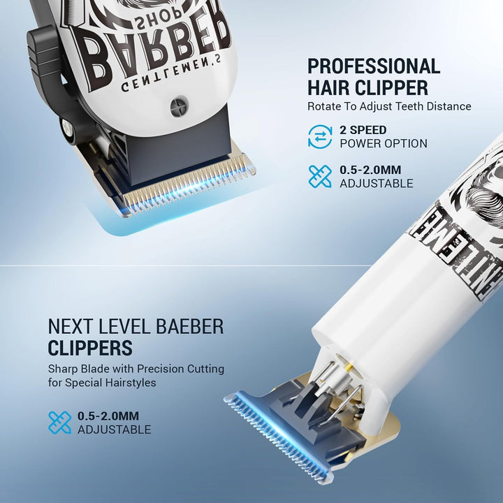 BESTBOMG Haarschneidemaschine Profi Haarschneider Herren Haartrimmer Bartschneider Barttrimmer Präzi