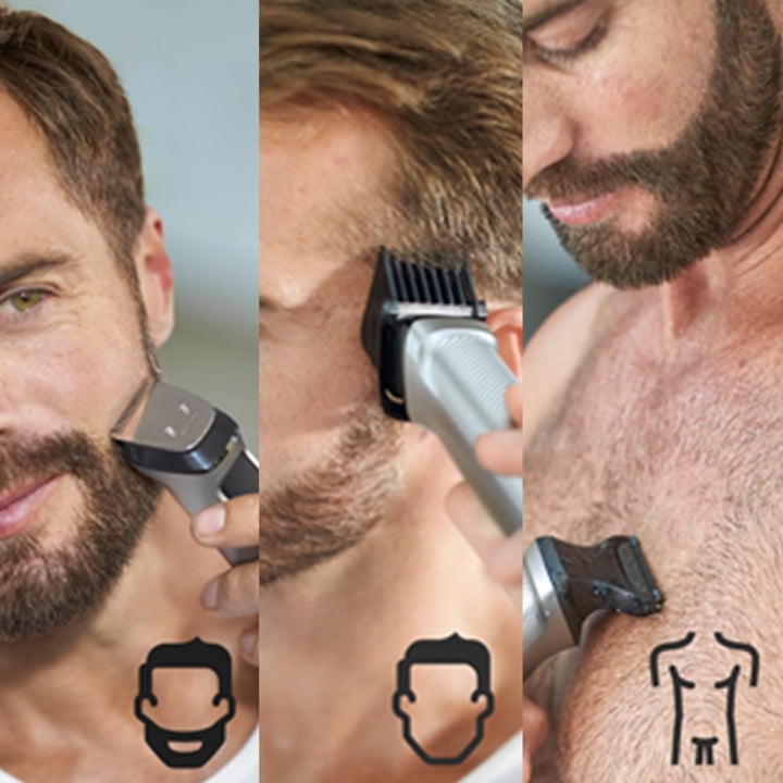 Philips MG7720/18 14-in-1 Barttrimmer und Haarschneider für Herren, optimale Präzision, Dual-Cut-Tec