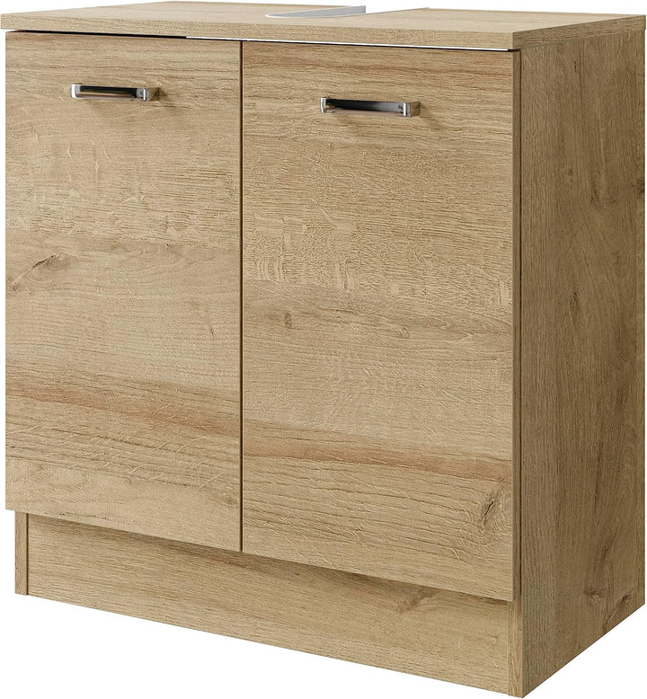 Pelipal Waschbeckenunterschrank Quickset 301 in Riviera Eiche quer NB, 60,2 cm breit | Waschbeckensc