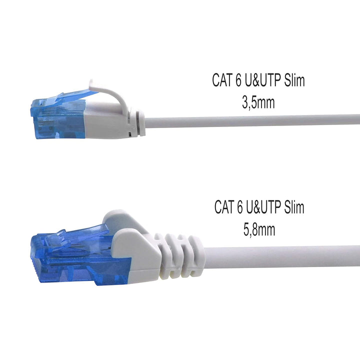 1aTTack.de 660349 Cat6 Cat.6 Kabel Cat Netzwerkkabel 7,5m - Patchkabel Slim Kabel (Kleiner Durchmess