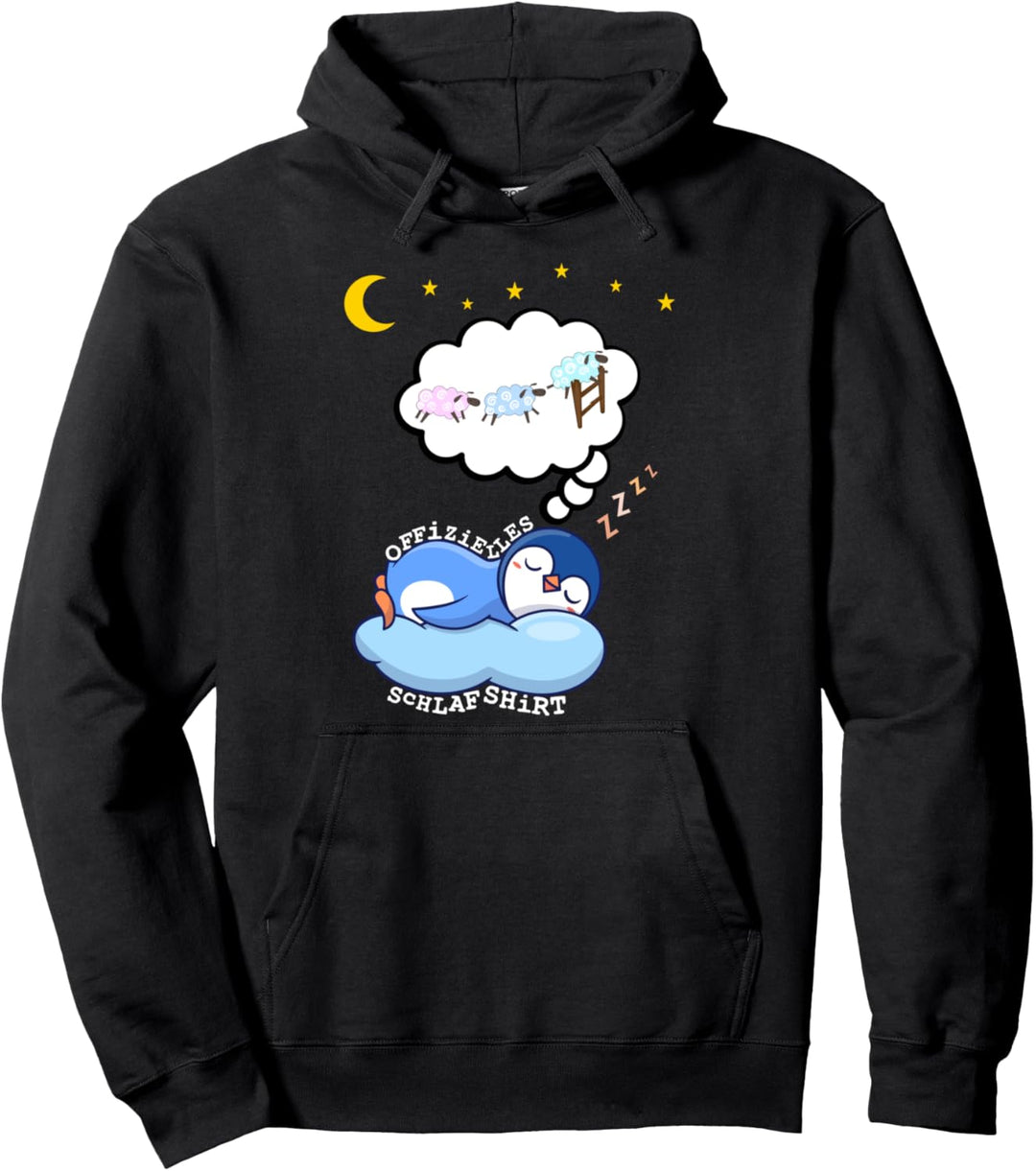 Offizielles Schlafshirt Pinguin Schafe zählen Schlafanzug Pullover Hoodie