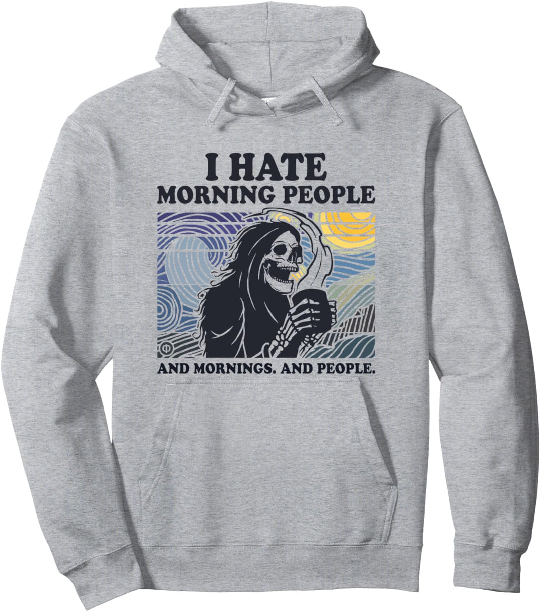 Ich Hasse Morgenmenschen Morgen Und Menschen Sternennacht Pullover Hoodie