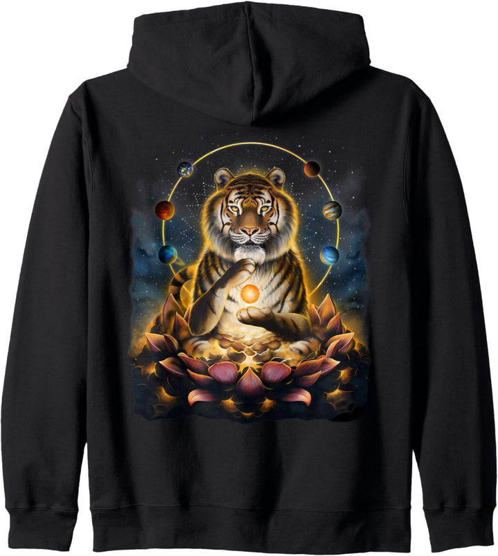Der Tiger hat spirituelle Erleuchtung erreicht Kapuzenjacke