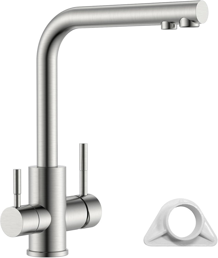 3 Wege Wasserhahn Küche, Küchenarmatur 360° Drehbar APPASO, 3 in 1 Mischbatterie Küche für Wasserfil