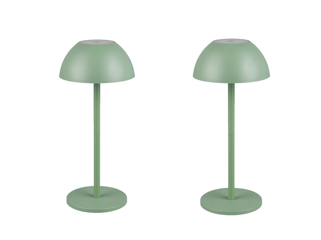 2er SET Akku Tischlampen Grün ohne Kabel für Innen & Aussen, 30cm klein, Grün