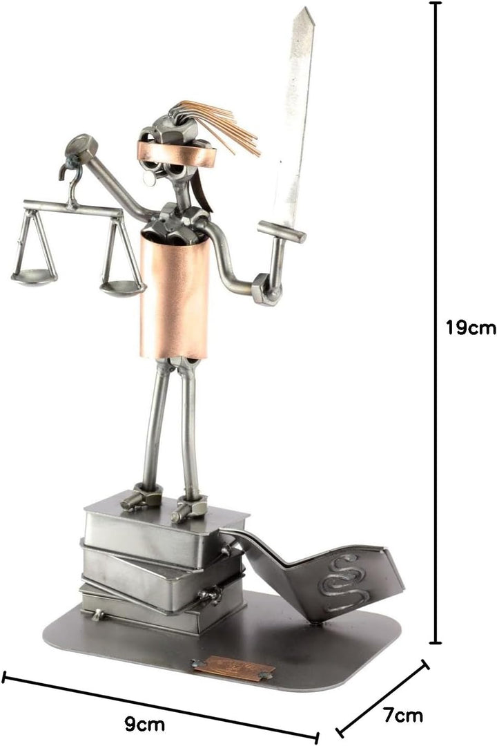 Steelman24 I Schraubenmännchen Justizia I Made in Germany I Handarbeit I Geschenkidee I Stahlfigur I