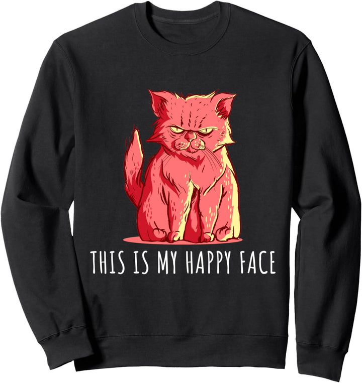 This Is My Happy Face Perserkatze Katze Katzenmama Geschenk Sweatshirt