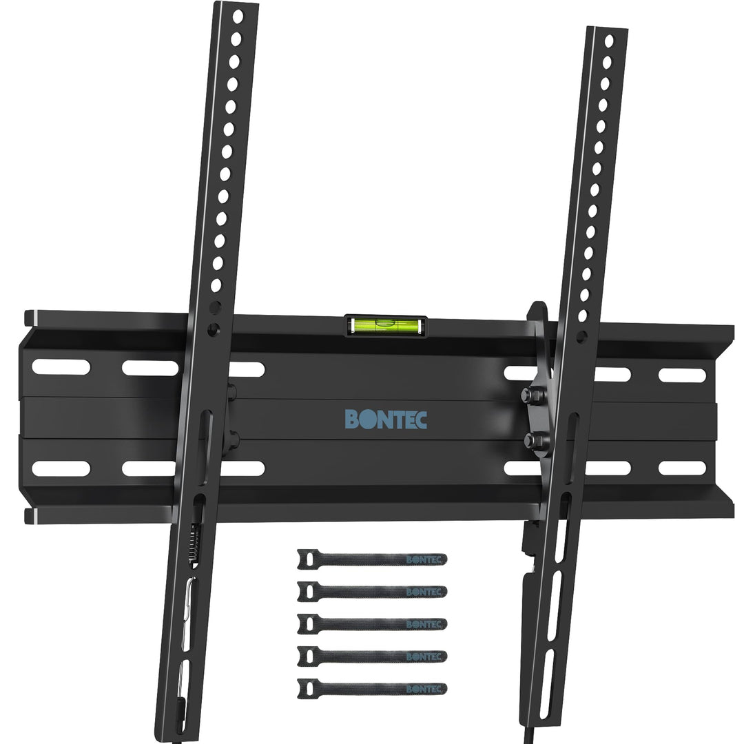 BONTEC TV Wandhalterung, Neigbare TV Halterung Ultraslim Universal für 23-60 Zoll LCD/LED/Plasma Fer