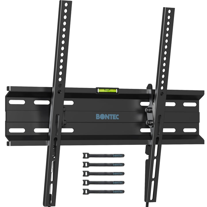 BONTEC TV Wandhalterung, Neigbare TV Halterung Ultraslim Universal für 23-60 Zoll LCD/LED/Plasma Fer