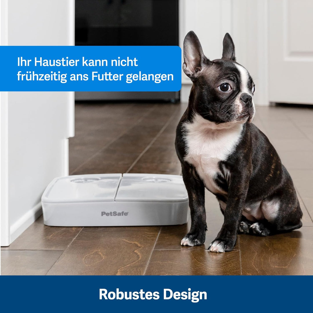 PetSafe Futterautomat für 2 Mahlzeiten, Integrierte Schaltuhren, BPA-freier Futternapf, Für Trockenf