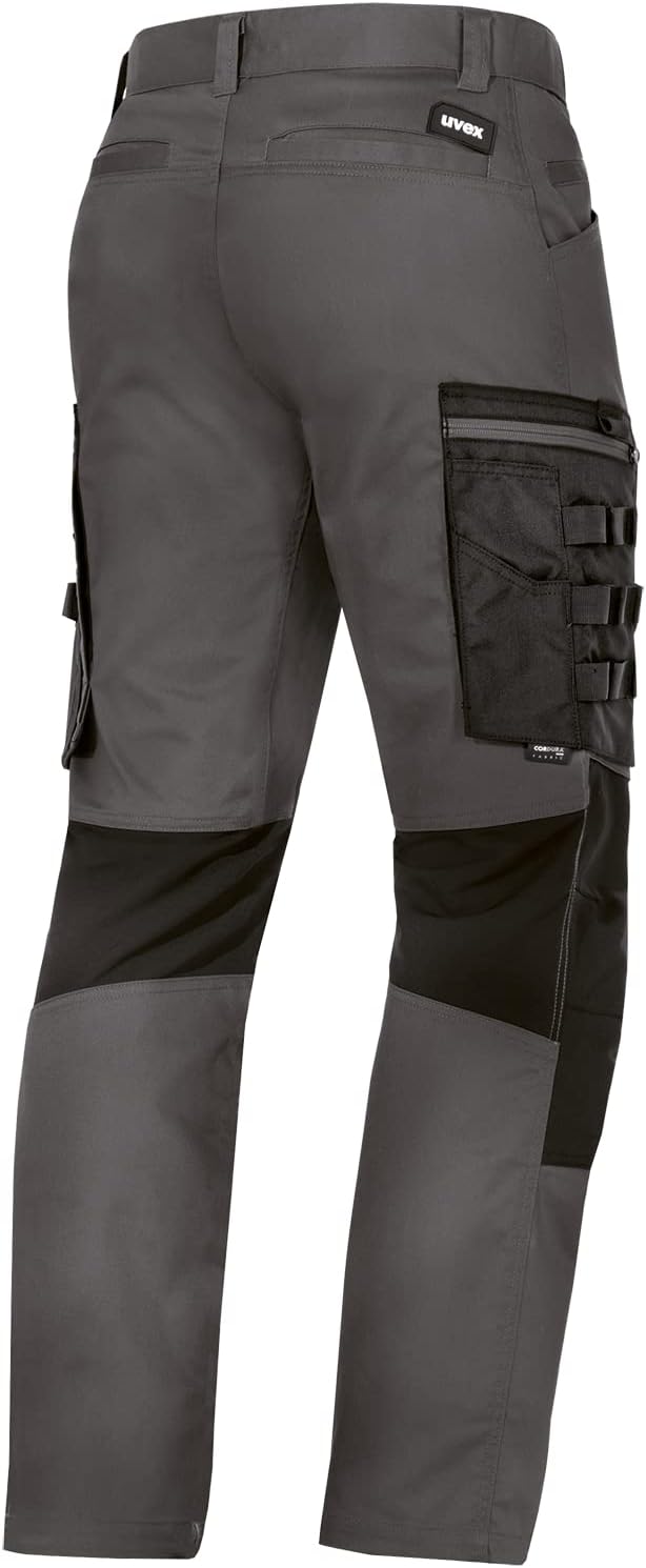 Uvex Echor Bundhose - Herren Arbeitshose mit Stretch-Bund - Cargohose - flexibel & robust 44 Grau, 4