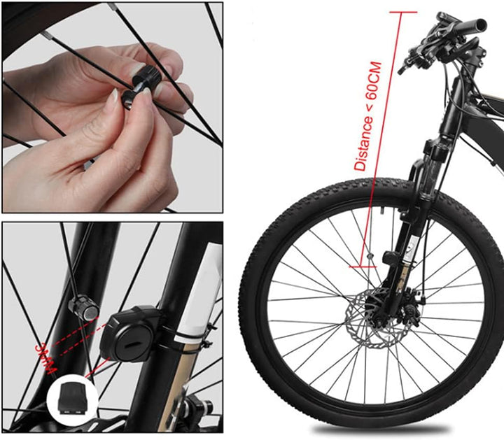 HERCHR Fahrradcomputer Mit Solarenergie, Fahrradgeschwindigkeitsmesser Und Kilometerzähler, Kabellos