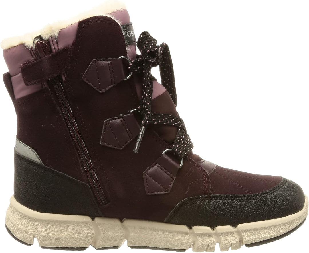 Geox Mädchen J Flexyper Girl B Ab Stiefeletten 31 EU Dk Burgundy, 31 EU Dk Burgundy