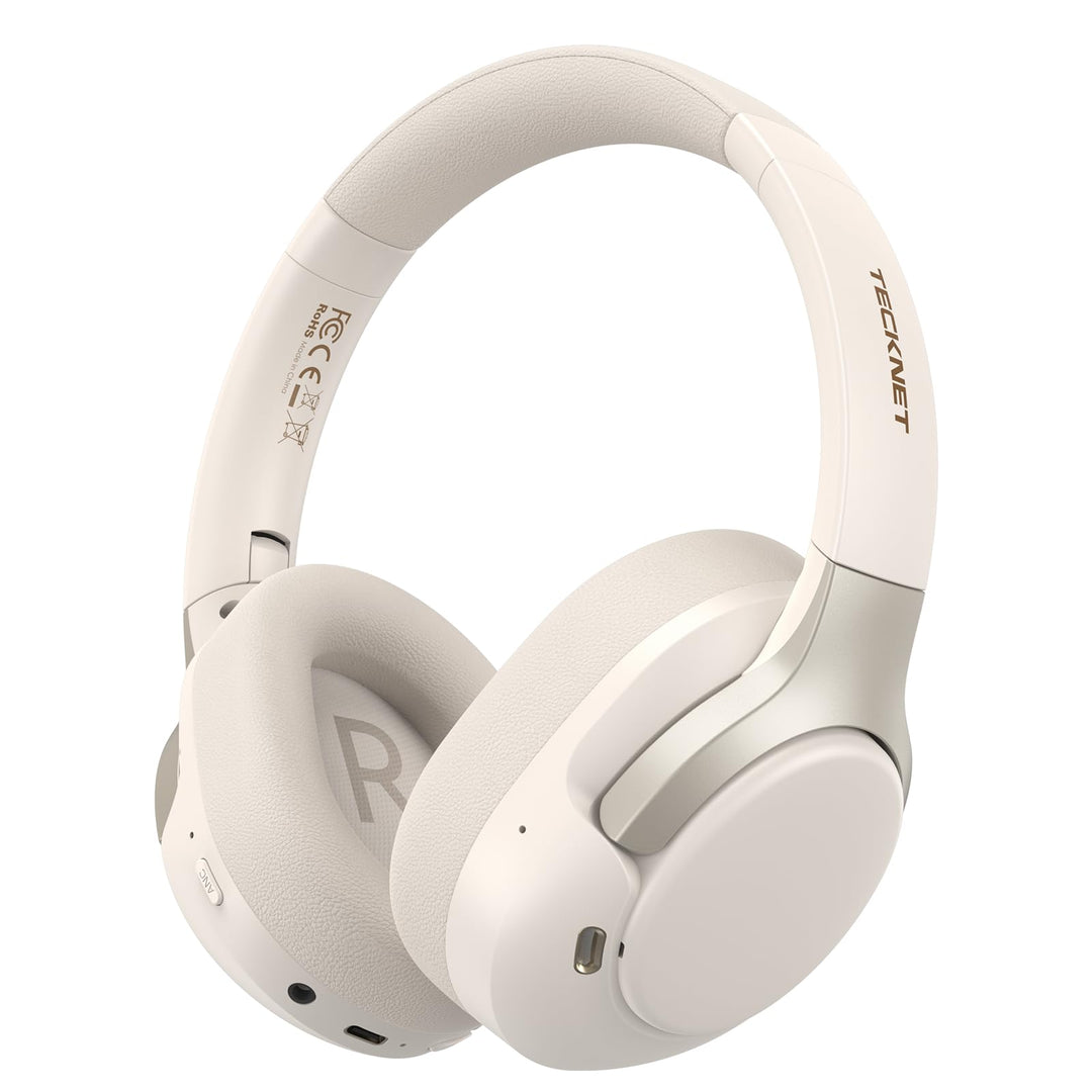 TECKNET Over Ear Kopfhörer Bluetooth mit Hybrid Active Noise Cancelling, Kabellose Bluetooth 6.0 Kop