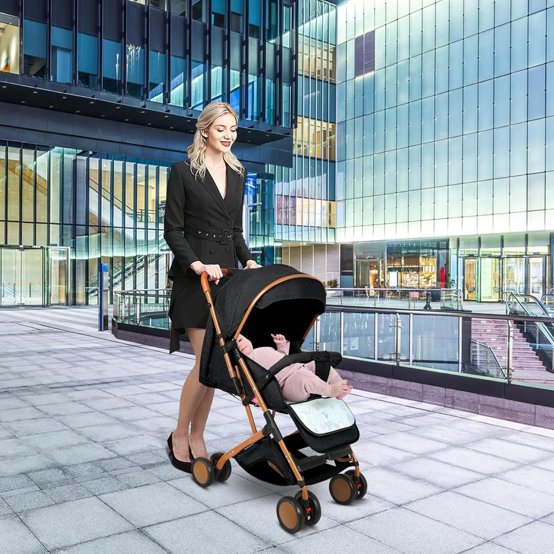 Kinderwagen für Babys, Kinderwagen mit Sonnenschirm, faltbarer Kinderwagen mit Baumwollpads und Mosk