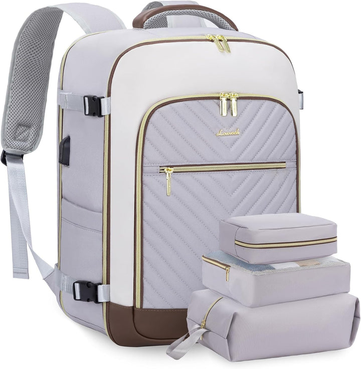 LOVEVOOK Reiserucksack Handgepäck Flugzeug 17.3 zoll Laptop Rucksack Damen Wasserdicht Travel Backpa