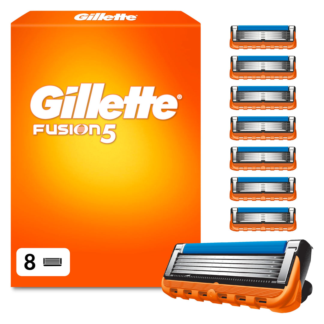 Gillette Fusion 5 Rasierklingen, 8 Ersatzklingen für Nassrasierer Herren mit 5-fach Klinge