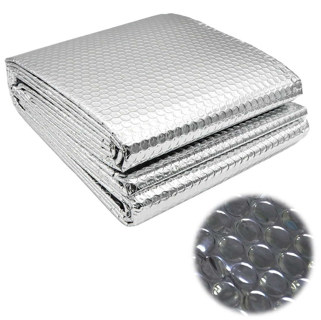150 cm x 2.5 m Aluminisierte Isolierfolie, Multifunktional 3mm Dicke Doppelseitige Aluminium-Luftpol