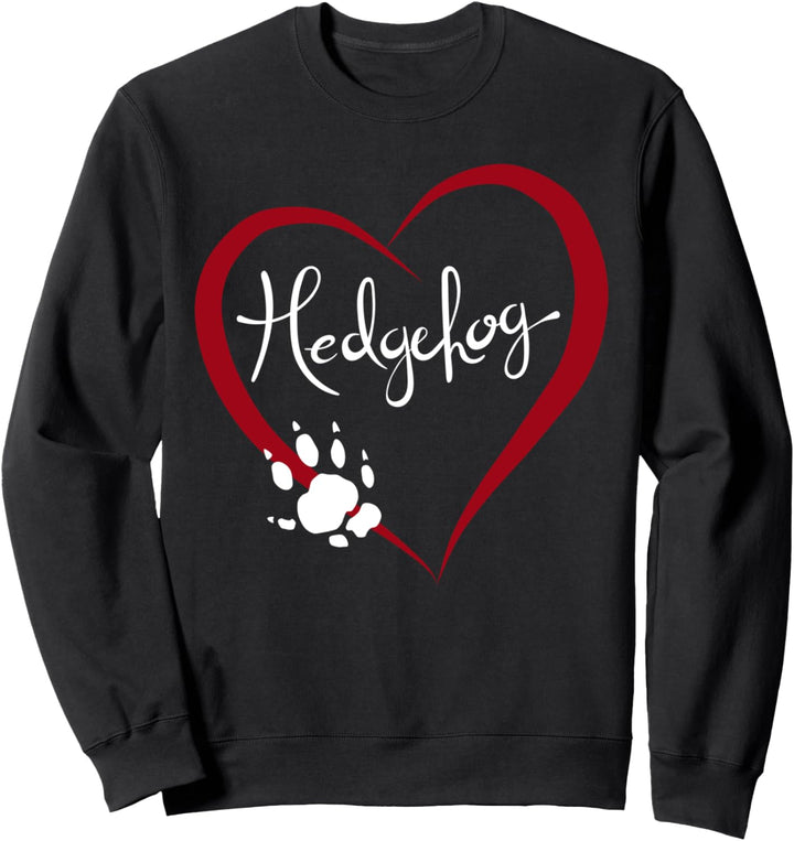 Igel Herz, Liebe, Pfote Fussabdruck Sweatshirt