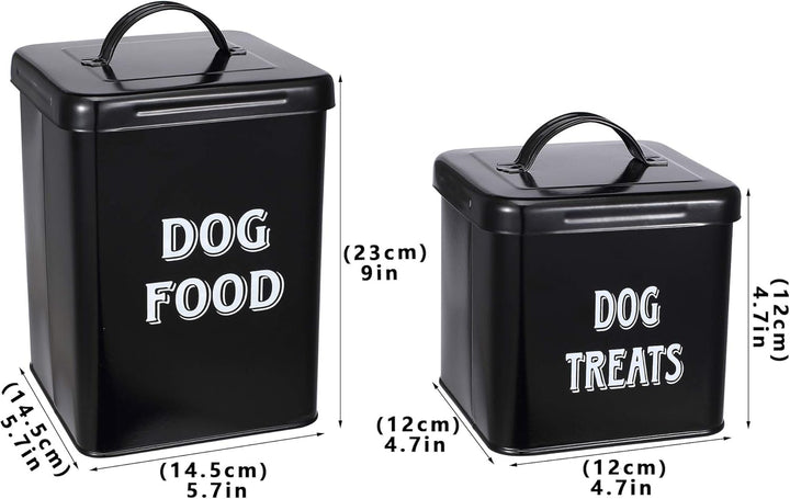 Pethiy Hundefutter und hundeleckerli behälter Set mit Schaufel –Beschichteter Kohlenstoffstahl – dic